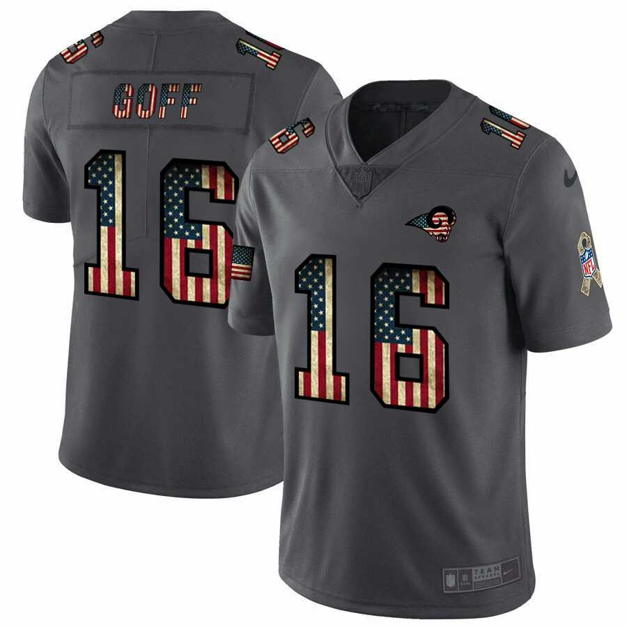Nike Rams 16 Jared Goff 2019 Salute To Service USA Flag Fashion Limited Jersey Dyin,We sell and wholesale Nike Rams 16 Jared Goff 2019 Salute To Service USA Flag Fashion Limited Jersey Dyin on line form chian!